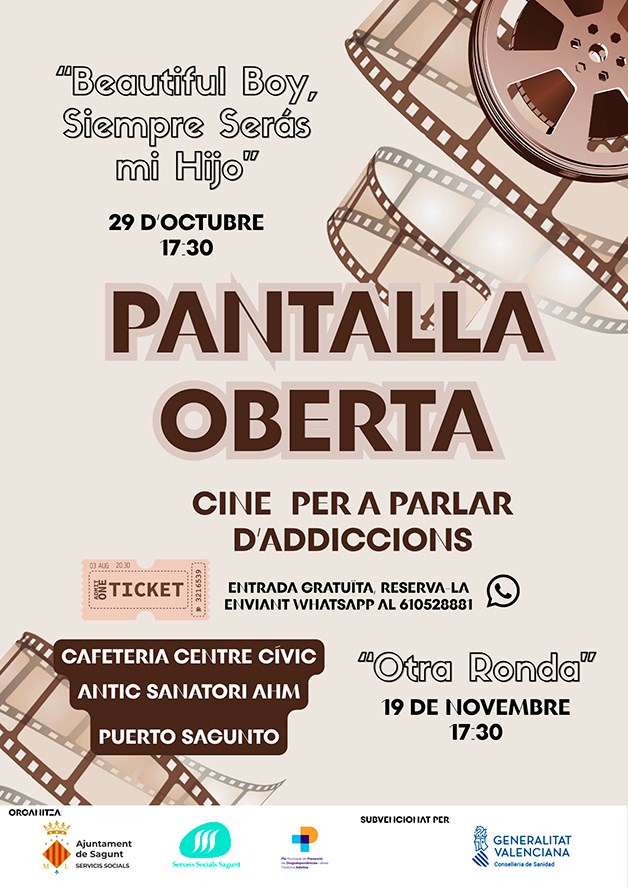 Cartel oficial del ciclo Pantalla Abierta de Sagunto